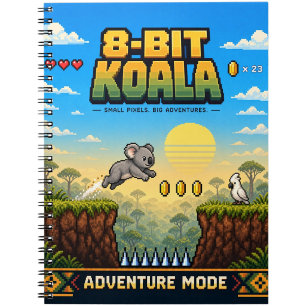 Carnet Koala, Rétro Pixel Art 8-Bit
