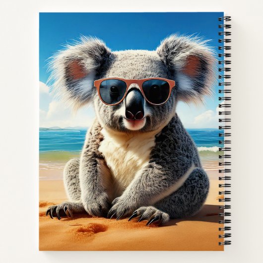 Carnet Koala sur une plage de sable (Dos)