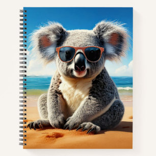 Carnet Koala sur une plage de sable