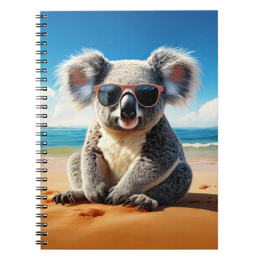 Carnet Koala sur une plage de sable (Devant)