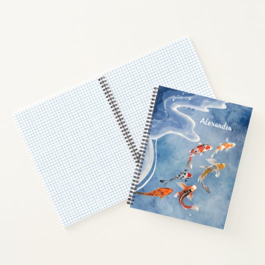 Carnet Koi Fish personalized Spiral Notebook (Intérieur)