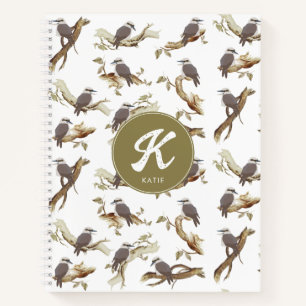 Carnet Kookaburra Australian Eucalyptus Monogramme riant