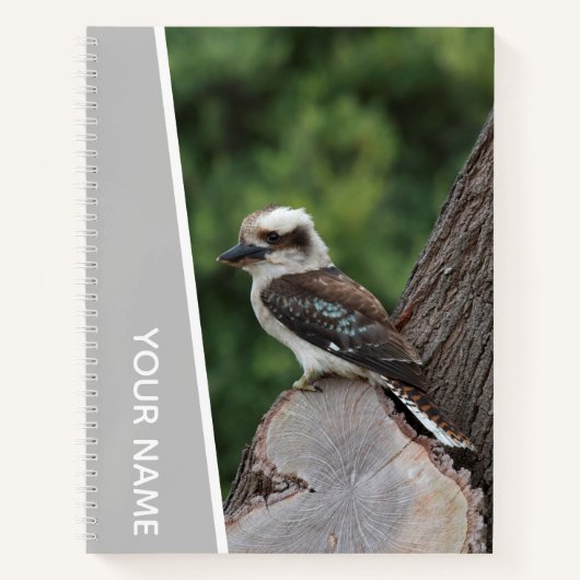 Carnet Kookaburra Australie Rire Oiseau, Argent (Devant)