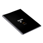 Carnet Korean Hangul Mom (Eom-ma) Black Gold Notebook (Côté Droit)