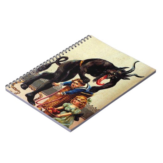 Carnet Krampus Enfants en panier Noël Noël Noël Noël Noël (Côté gauche)