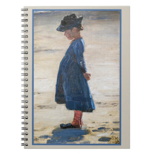 Carnet Kroyer - Petite fille debout sur la plage de Skage