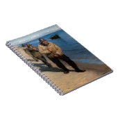 Carnet Kroyer - Trois pêcheurs tirant un bateau (Côté Droit)