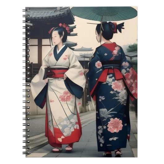Carnet Kyoto Kimono Spring Walk Notebook (Devant)
