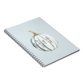 Carnet La beauté de la citrouille blanche bleu clair est (Côté Droit)