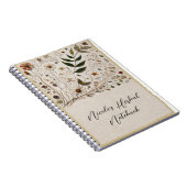 Carnet La beauté de la nature Fleurs botaniques & Feuille (Côté Droit)