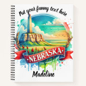 Carnet La beauté du Nebraska en aquarelle vibrante (Devant)