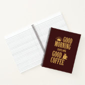 Carnet La bonne matinée commence avec un bon café (Intérieur)