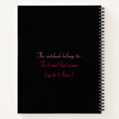 Carnet La bride de maintien devient noire et rose (Dos)
