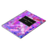 Carnet La brosse abstraite frotte la violette rose (Côté gauche)