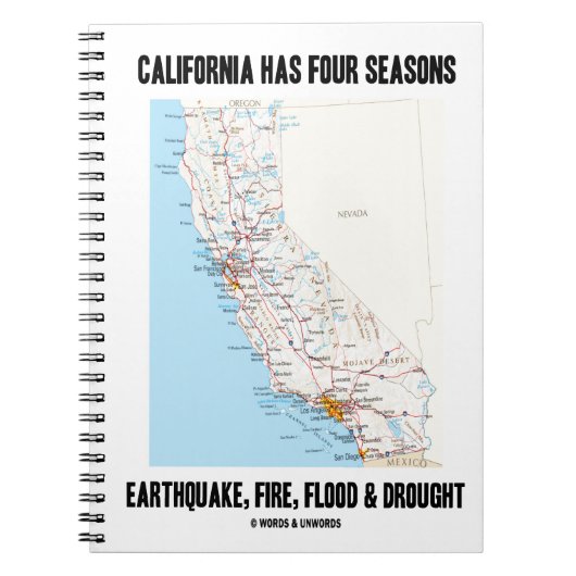 Carnet La Californie Compte Quatre Saisons D'Inondations  (Devant)