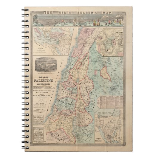 Carnet La carte de la Terre Sainte de la Palestine de (Devant)