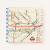 Carnet La carte métro de Londres (Devant)