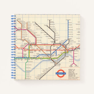 Carnet La carte métro de Londres