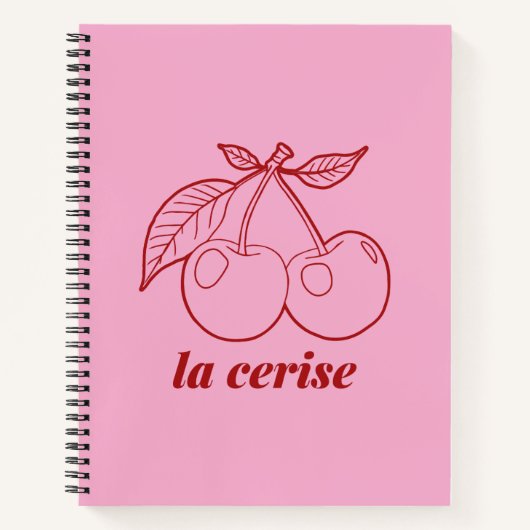 Carnet La cerise pin (Devant)