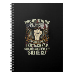 Carnet La chemise à plombier Union Fière main-d’oeuvre qu