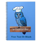 Carnet La Chouette Bleue Café (Devant)