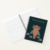 Carnet La chouette de sagesse et de fleurs (Intérieur)