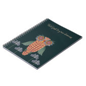 Carnet La chouette de sagesse et de fleurs (Côté gauche)