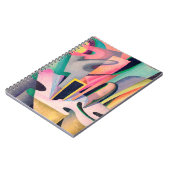 Carnet La composition abstraite est dessinée avec des aqu (Côté gauche)