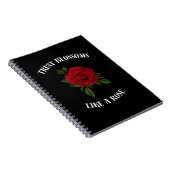 Carnet La confiance fleurit comme un rose (Côté Droit)