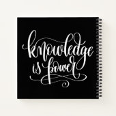 Carnet La connaissance est le pouvoir (Dos)
