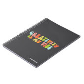 Carnet La créativité est ma vibration, artiste créatif ou (Côté gauche)