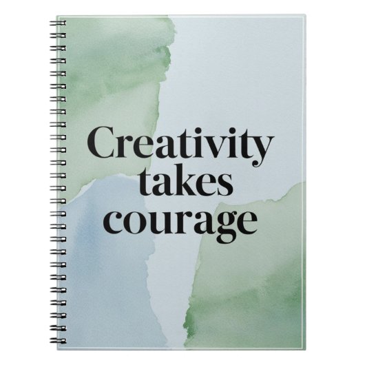 Carnet La créativité exige du courage (Devant)
