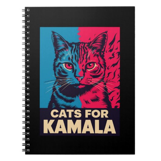 Carnet La dame aux chats sans enfants vote Kamala Harris  (Devant)