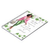 Carnet La dame du patron rose et vert (Côté gauche)