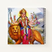 Carnet La déesse Durga avec la peinture de lion (Dos)