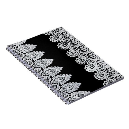 Carnet La dentelle blanche forme une frontière sensible (Côté Droit)