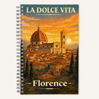 Carnet La Dolce Vita - Florance Vintage Travel Poster