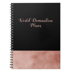 Carnet La domination du monde prévoit le noir et l'or