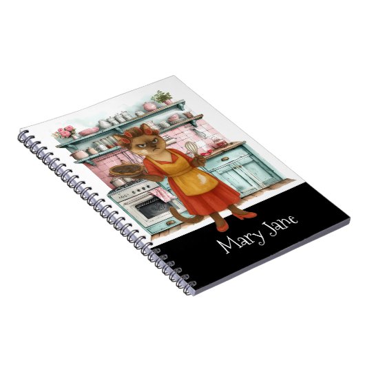 Carnet La femme du Chat cuisine dans la cuisine (Côté Droit)