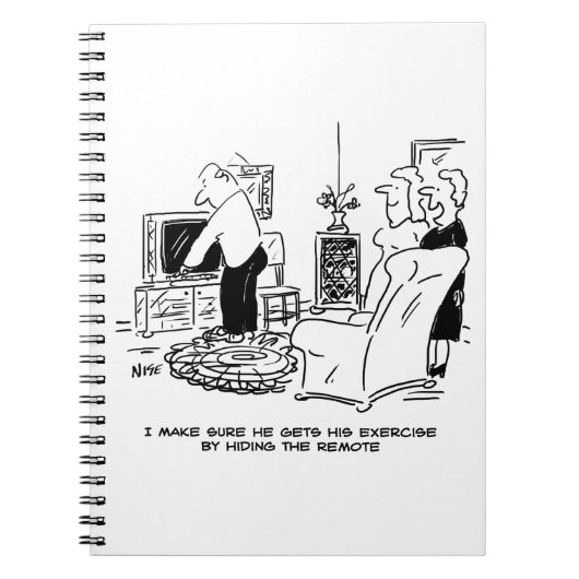 Carnet La femme masque la télécommande de la télévision (Devant)