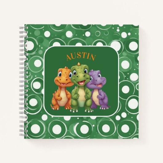 Carnet La fête du bébé dinosaure adorable (Devant)