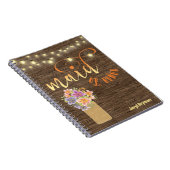 Carnet La ficelle en bois rustique allume le (Côté Droit)