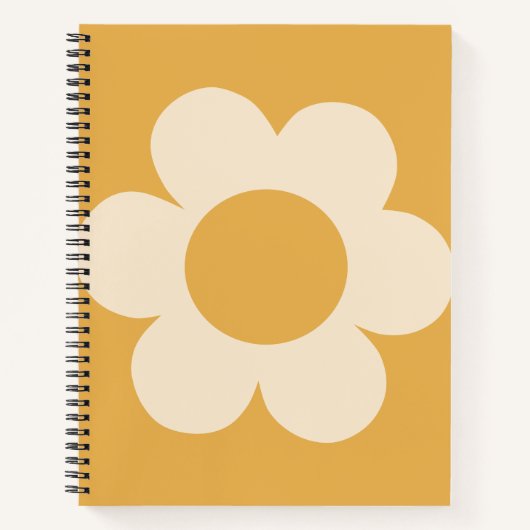 Carnet La Fleur 07 Fleur Jaune Retro Florale (Devant)