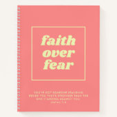 Carnet La foi sur la peur Écriture chrétienne (Devant)