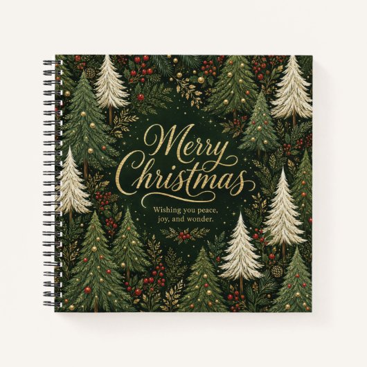 Carnet La forêt dorée de Noël (Devant)