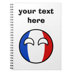 Carnet La France Geeky tendante drôle Countryball