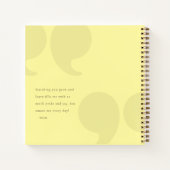 Carnet La garde des parents : les choses mignonnes que mo (Dos)