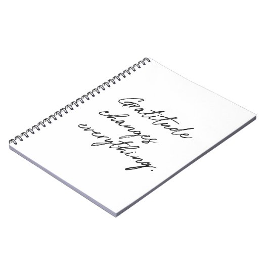 Carnet La Gratitude Change Tout. (Côté gauche)