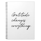 Carnet La Gratitude Change Tout. (Devant)