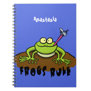 Carnet La grenouille règle drôle dessin de grenouille ver
